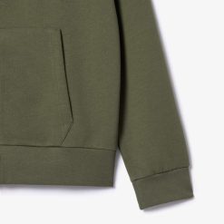 Sweatshirts | LACOSTE Sweatshirt Jogger Zippe Homme En Molleton Lacoste Avec Poche Kangourou