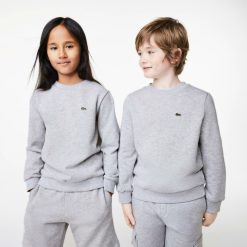 Vetements Fille | LACOSTE Sweatshirt Enfant Lacoste En Molleton De Coton Biologique