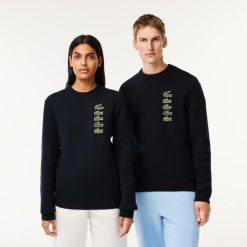 Pullovers | LACOSTE Pull Avec Badges Iconiques En Laine Et Coton