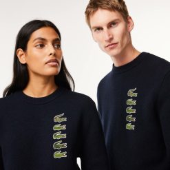 Pullovers | LACOSTE Pull Avec Badges Iconiques En Laine Et Coton