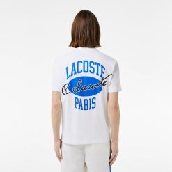 T-Shirts | LACOSTE T-Shirt En Coton Avec Imprime Inspire Des Archives