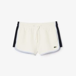 Pantalons & Shorts | LACOSTE Short Decoupes Contrastees En Pique Double Face