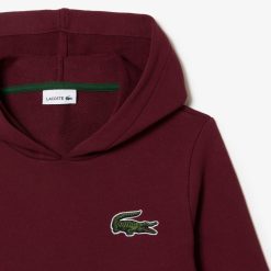 Vetements Fille | LACOSTE Robe Sweatshirt A Capuche En Molleton De Coton