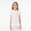 Vetements Fille | LACOSTE Polo Fille Lacoste En Mini Pique Avec Col Festonne