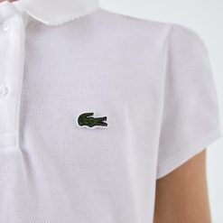 Vetements Fille | LACOSTE Polo Fille Lacoste En Mini Pique Avec Col Festonne