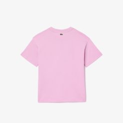 Vetements Fille | LACOSTE T-Shirt Avec Imprime Graphique En Coton