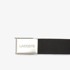 Ceintures | LACOSTE Ceinture Sangle Boucle Gravee Lacoste Edition Made In France