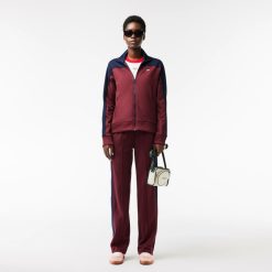 Survetements | LACOSTE Sweatshirt Zippe Paris Color-Block En Interlock Pique