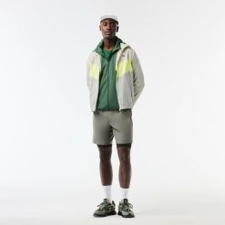 Vetements De Sport | LACOSTE Short Bicolore Homme Lacoste Sport Avec Cycliste Integre