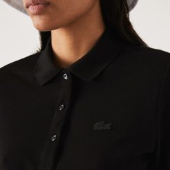 Polos | LACOSTE Polo Lacoste Slim Fit A Manches Trois-Quarts En Coton Souple