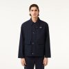 Manteaux & Vestes | LACOSTE Parka Courte Deperlante A Boutons Pressions