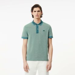 Polos | LACOSTE Polo Regular Fit En Pique Caviar Contraste