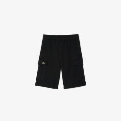 Vetements Garcon | LACOSTE Short Cargo En Molleton Gratte De Coton