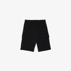 Vetements Garcon | LACOSTE Short Cargo En Molleton Gratte De Coton