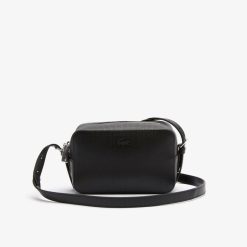 Sacs A Bandouliere | LACOSTE Petit Sac A Bandouliere Unie Chantaco Zippe En Cuir Pique