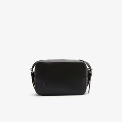 Sacs A Bandouliere | LACOSTE Petit Sac A Bandouliere Unie Chantaco Zippe En Cuir Pique