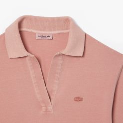 Polos | LACOSTE Polo En Petit Pique De Coton Teinture Naturelle