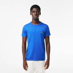 T-Shirts | LACOSTE T-Shirt Col Rond En Jersey De Coton Pima Uni