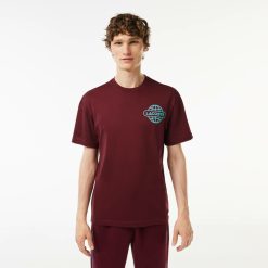 T-Shirts | LACOSTE T-Shirt Imprime En Jersey Epais De Coton