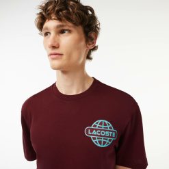 T-Shirts | LACOSTE T-Shirt Imprime En Jersey Epais De Coton