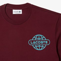 T-Shirts | LACOSTE T-Shirt Imprime En Jersey Epais De Coton