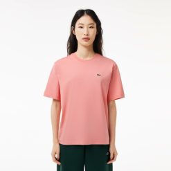 T-Shirts | LACOSTE T-Shirt Relaxed Fit En Jersey De Coton Pima Leger