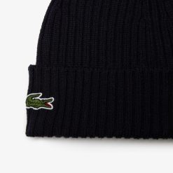 Chapeaux & Casquettes | LACOSTE Bonnet En Laine Cotelee