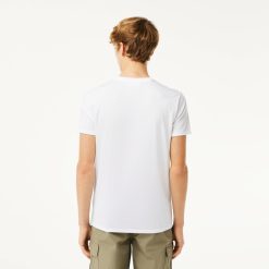 T-Shirts | LACOSTE T-Shirt Col Rond En Jersey De Coton Pima Uni