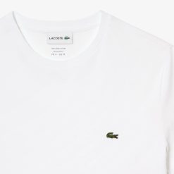 T-Shirts | LACOSTE T-Shirt Col Rond En Jersey De Coton Pima Uni