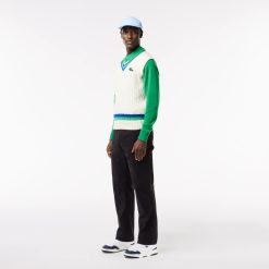 Sneakers | LACOSTE Sneakers Lineshot Homme En Cuir Avec Col En Mesh