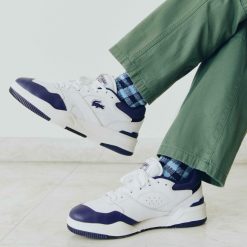 Sneakers | LACOSTE Sneakers Lineshot Homme En Cuir Avec Col En Mesh