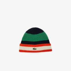 Chapeaux & Casquettes | LACOSTE Bonnet A Rayures Color-Block En Laine