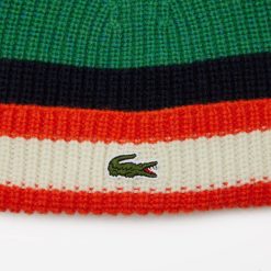 Chapeaux & Casquettes | LACOSTE Bonnet A Rayures Color-Block En Laine