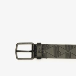 Ceintures | LACOSTE Ceinture Nomogramme En Cuir Monogramme En Relief