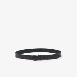 Ceintures | LACOSTE Ceinture Nomogramme En Cuir Monogramme En Relief