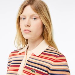 Pullovers | LACOSTE Polo En Jacquard De Coton Raye