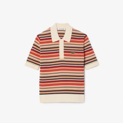 Pullovers | LACOSTE Polo En Jacquard De Coton Raye