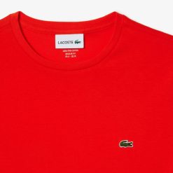 T-Shirts | LACOSTE T-Shirt Col Rond En Jersey De Coton Pima Uni