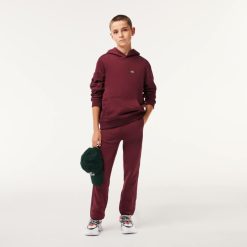 Vetements Fille | LACOSTE Sweatshirt A Capuche En Molleton De Coton