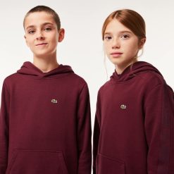 Vetements Fille | LACOSTE Sweatshirt A Capuche En Molleton De Coton