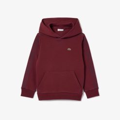 Vetements Fille | LACOSTE Sweatshirt A Capuche En Molleton De Coton