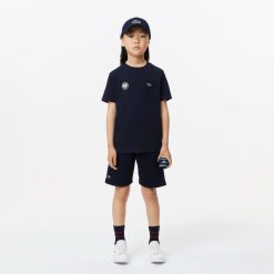 Vetements Garcon | LACOSTE T-Shirt Enfant Edition Roland Garros Performance En Jersey Ultra Dry