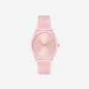 Montres | LACOSTE Montre 3 Aiguilles Crocodelle Silicone Rose