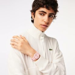 Montres | LACOSTE Montre 3 Aiguilles Crocodelle Silicone Rose