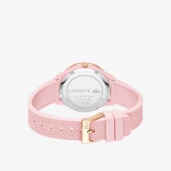 Montres | LACOSTE Montre 3 Aiguilles Crocodelle Silicone Rose