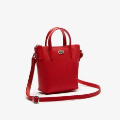 Sacs A Bandouliere | LACOSTE Mini Sac Cabas Zippe L.12.12 Concept Petit Pique Uni