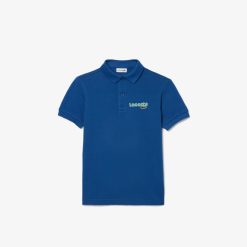 Vetements Garcon | LACOSTE Polo En Pique De Coton Avec Imprime Lacoste