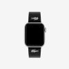 Montres | LACOSTE Bracelet Apple Watch Unie Lacoste En Cuir Noir