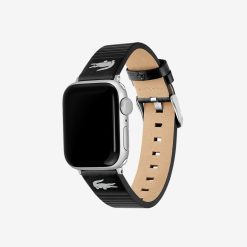 Montres | LACOSTE Bracelet Apple Watch Unie Lacoste En Cuir Noir