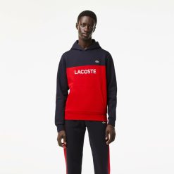 Sweatshirts | LACOSTE Sweatshirt A Capuche Homme Classic Fit Color-Block Avec Marquage